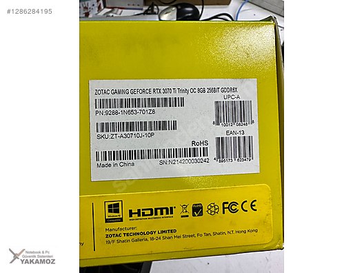 ZOTAC RTX 3070 Tİ GAMING AMP HOLO 8GB GDDR6X 256BİT GARANTİLİ