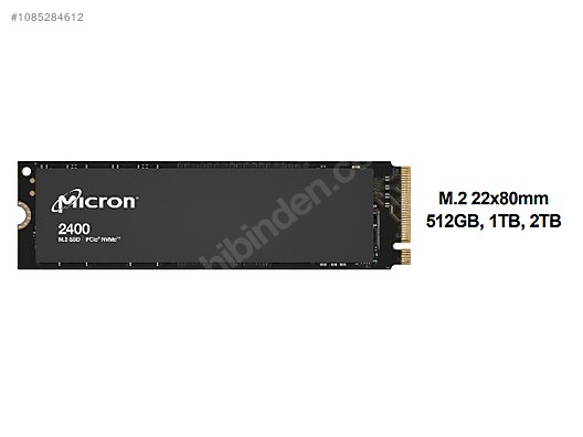 Micron 2400 512GB M.2 NVMe PCIe 4.0 SSD-MTFDKBA512QFM-1BD1AABYY - İlan ...