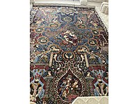 60 yıllık el dokuması kaşan İran halısı