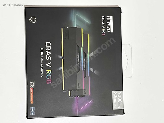 【新品・購入証明】KLEVV DDR5-7200 32GB CL34 Aダイ使用 KLEVV CRAS V RGB 32GB (2x16GB) DDR5 7200MHz CL34 RAM sahibinden
