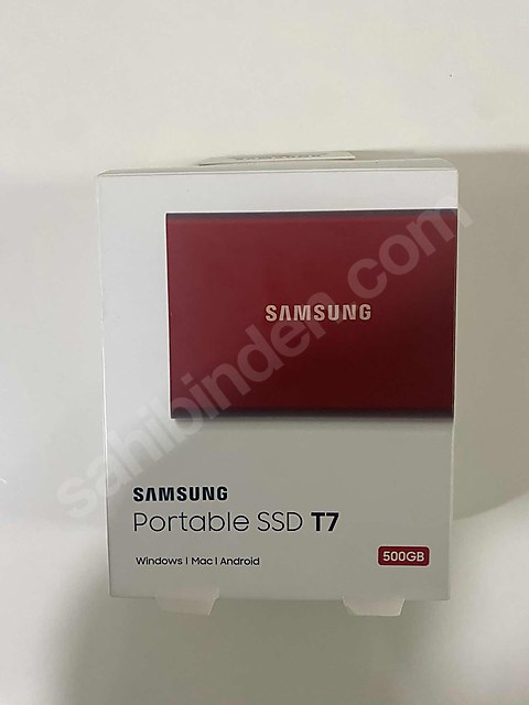 Samsung t7 3.2 500gb taşınabilir ssd