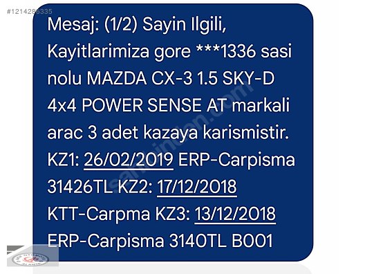Mazda CX-3 1.5 SKY-D Power Sense 4x4 Otomatik fotoğraf 10