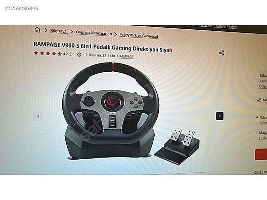 İkinci El ve Sıfır Alışveriş / Oyunculara Özel / Oyuncu Ekipmanları / Oyun Direksiyonu