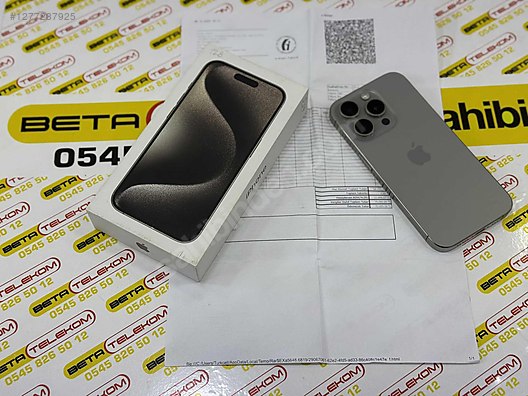 Resim Apple iPhone 15 Pro İkinci El TR | 128 GB | Natürel Titanyum 