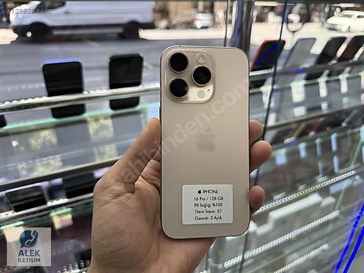 Resim Apple iPhone 16 Pro İkinci El YD | 128 GB | Çöl Titanyum İkinci El APPLE İPHONE 16 PRO 128 GB PİL 100 DEVİR 57 / 16 AY