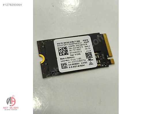 512gb Samsung - Micron - WD - Hynix M2 Nvme Gen4 Ssd Sıfır 2242