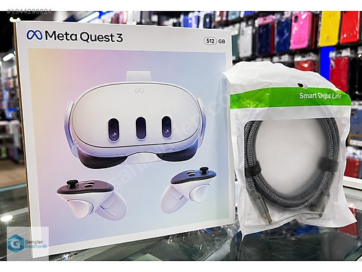 Meta Quest 3 512 GB SIFIR - 3 MT Link Kablo - ÜCRETSİZ KURYE