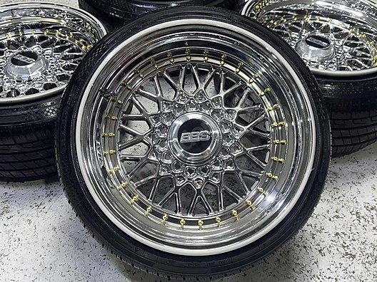16 İNÇ BBS RS2 KROM 4*100-108 UYUMLU JANT LASTİK TAKIMI 9/10 OFS