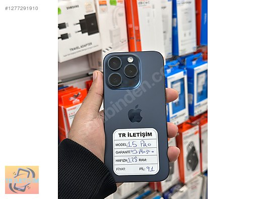 Resim Apple iPhone 15 Pro İkinci El YD | 128 GB | Mavi İkinci El iPhone 15 Pro 128GB YD PİL91 HATASIZ AYARINDA KULLANIM BİTİK