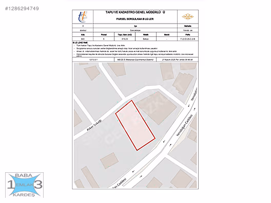 YILIN SON FIRSATI & SATILIK 820m2 ARSA #1286294749