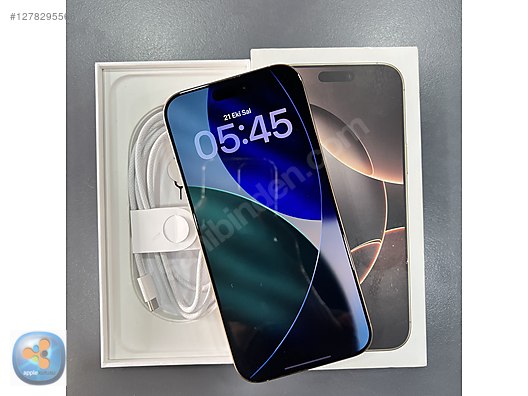 Resim Apple iPhone 16 Pro Max İkinci El YD | 256 GB | Çöl Titanyum İkinci El iPhone 16 Pro Max 256gb Çöl 2.El Temiz K.Kartı + applekutusu