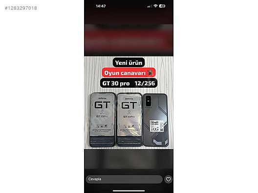 İkinci El ve Sıfır Alışveriş / Cep Telefonu & Aksesuar / Cep Telefonu / Infinix / GT 30 Pro