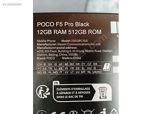 XIAOMI POCO F5 Pro Black 12GB RAM 512GB ROM XIAOMI