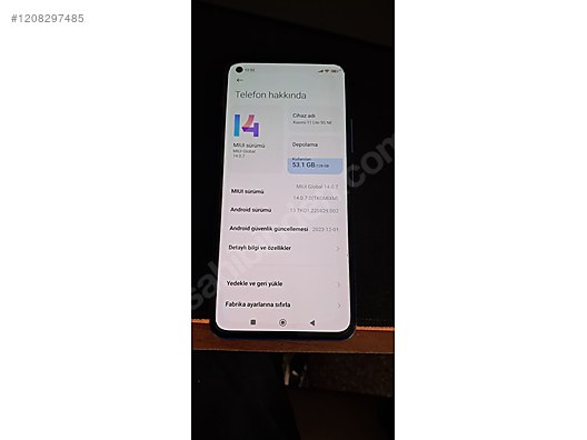 İkinci El ve Sıfır Alışveriş / Cep Telefonu & Aksesuar / Cep Telefonu / Xiaomi / Mi 11 Lite 5G NE