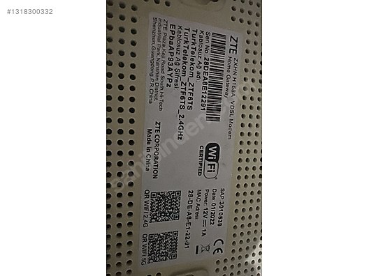 Zte zxhn h168a v2.1 vdsl sahibinden.comda - 1318300332