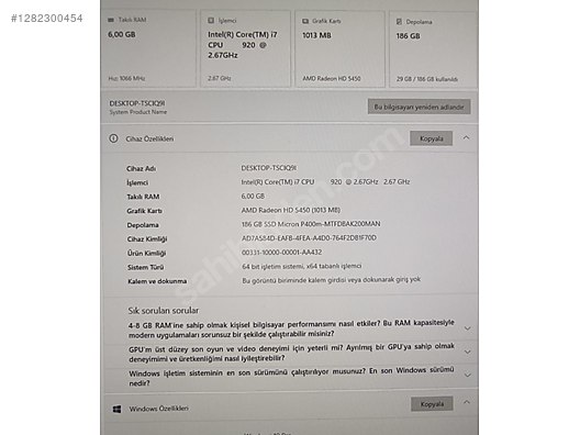 İkinci El ve Sıfır Alışveriş / Bilgisayar / Masaüstü / Donanım / Anakart