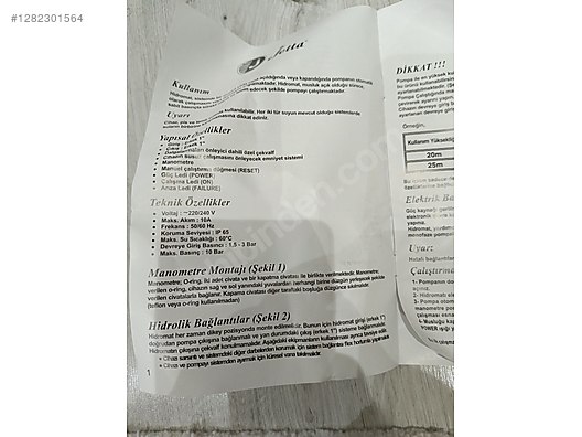 İkinci El ve Sıfır Alışveriş / Bahçe & Yapı Market / Yapı Malzemeleri / Sıhhi Tesisat / Pompa & Hidrofor