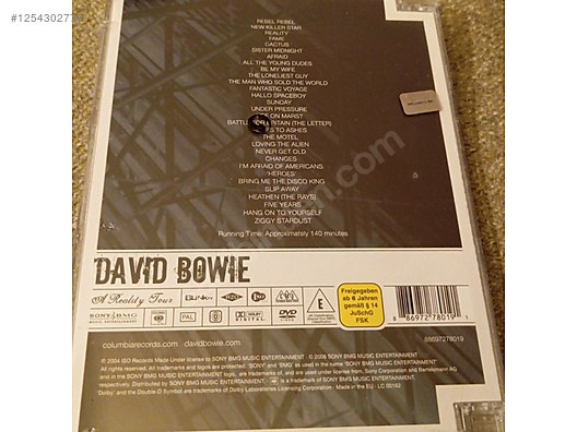 David Bowie - a reality tour - DVD (ambalajında) - Müzik Konser ...