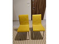 Sarı Renkli Mutfak Balkon Sandalyesi 2 Adet