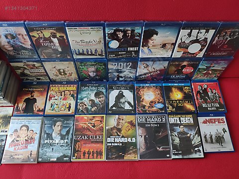 72 adet Blu-ray DVD karışık filmler 14 Adedi sıfır Blu-ray