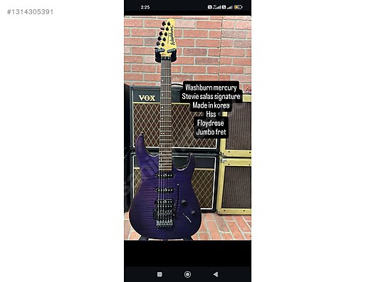 washburn stevie salas signature 90's made in kore on sahibinden
