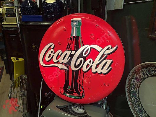 Coca Cola Tabelası Eski 1970 Işıklı tabela. Alman 43 cm . on