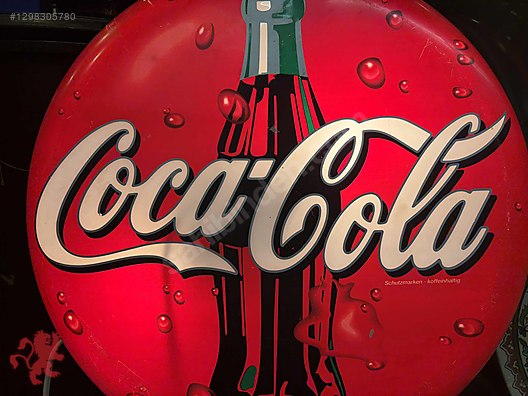 Coca Cola Tabelası Eski 1970 Işıklı tabela. Alman 43 cm . on