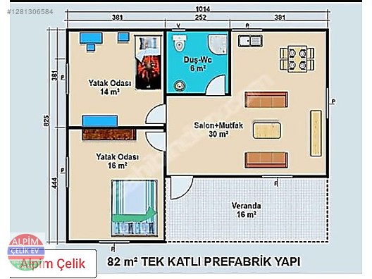 2+1 Prefabrik Ev Modelleri