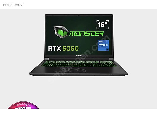 Intel Core i7 Monster Oyuncu Laptop - 1327306977