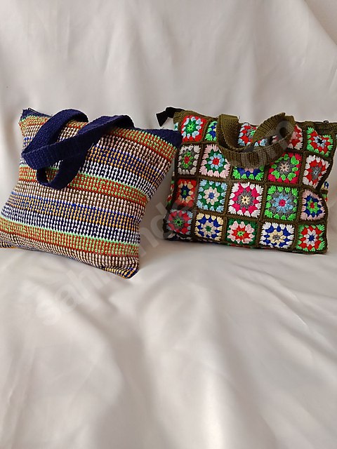 El örgüsü çanta 2 Adet