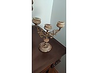 Antika mermer döküm şamdan 50 yıllık