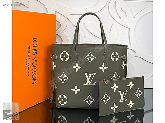Louis Vuitton Neverfull Medium Bag Hakiki Deri İthal - Louis