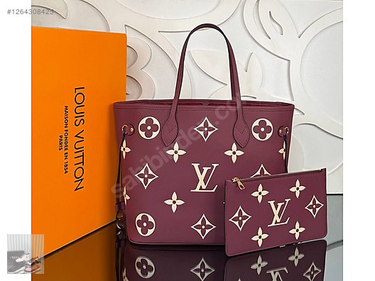 Louis Vuitton Neverfull Medium Bag Hakiki Deri İthal - Louis