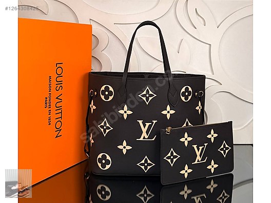 Louis Vuitton Neverfull Medium Bag Hakiki Deri İthal - Louis