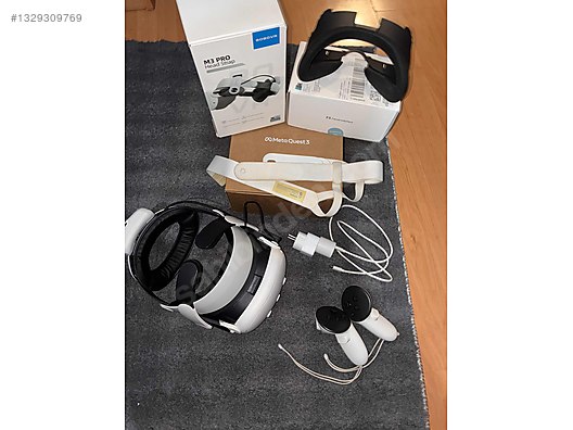 Meta quest 3 128gb + bobovr m3 pro head strap ve f3 yüz maskesi