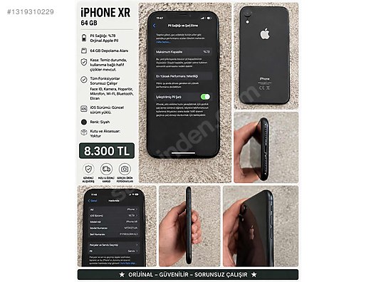 Diğer / iPhone XR 64 GB Siyah sahibinden.comda - 1319310229