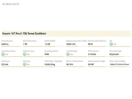 Used & Brand New Items / Cell Phones & Accessories / Cell Phones / Xiaomi / 15T Pro