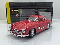 1.24 ÖLÇEK BURAGO MARKA LİSANSLI MERCEDES BENZ 300 SL RED SIFIR #1236311513