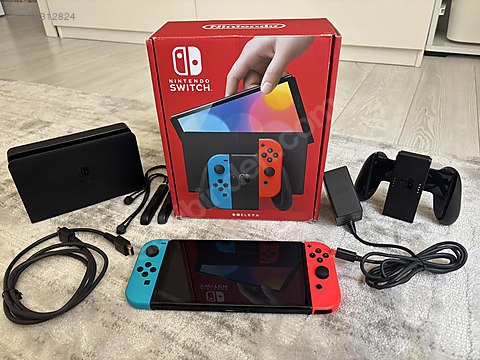 ✨*送様 Nintendo Switch Çipli Nintendo Switch OLED + 256GB (Türkçe Oyunlar) sahibinden