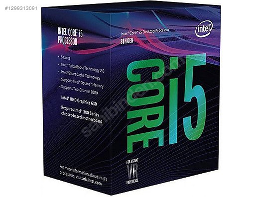 İntel i5 8600K İşlemci 3.60 GHZ (8.Nesil) sahibinden.comda