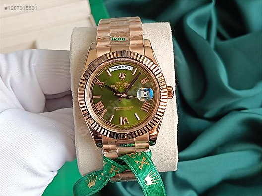 Rolex rose green sales