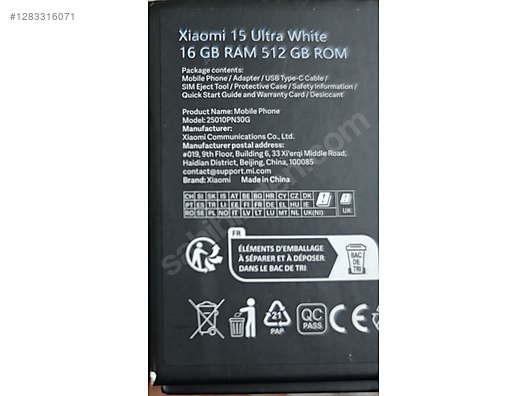 Used & Brand New Items / Cell Phones & Accessories / Cell Phones / Xiaomi / 15 Ultra