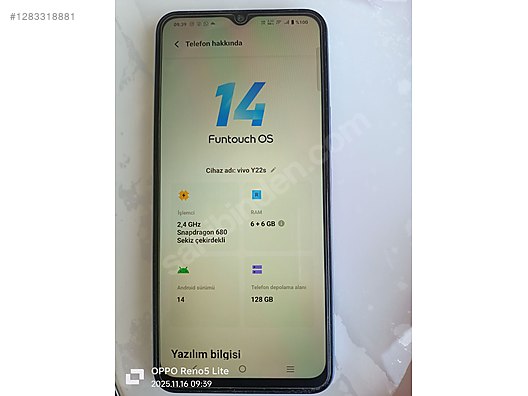 Used & Brand New Items / Cell Phones & Accessories / Cell Phones / Vivo / Y22s