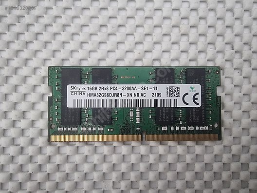 SIFIR - SK Hynix 16GB DDR4 3200MHz CL22 Tek Modül Notebook Ram