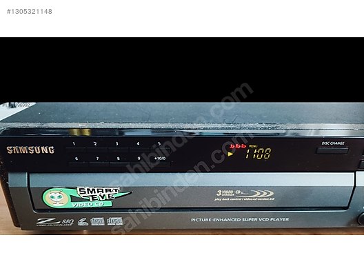 SAMSUNG SMART EYE 3 DİSK SÜPER VCD + PHİLİPS HOPARLÖR KUMANDALI on