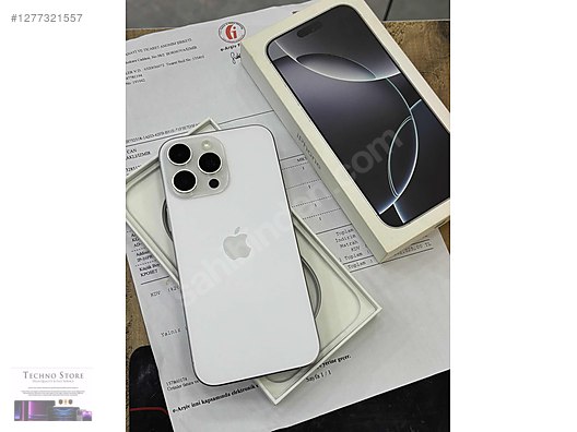 Resim Apple iPhone 16 Pro Max İkinci El TR | 256 GB | Beyaz İkinci El TECHNOSTORE DAN İPHONE 16 PRO MAX 256 BEYAZ