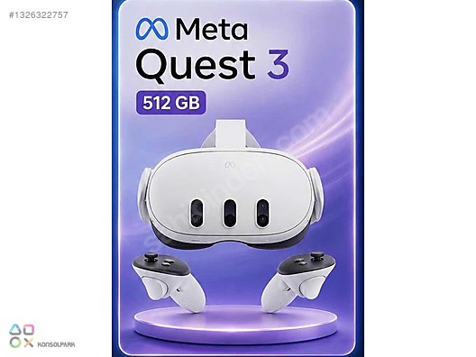 META QUEST 3 512 GB 4K -SIFIR-TÜRKÇE-HEMEN TESLİM-KONSOLPARK on