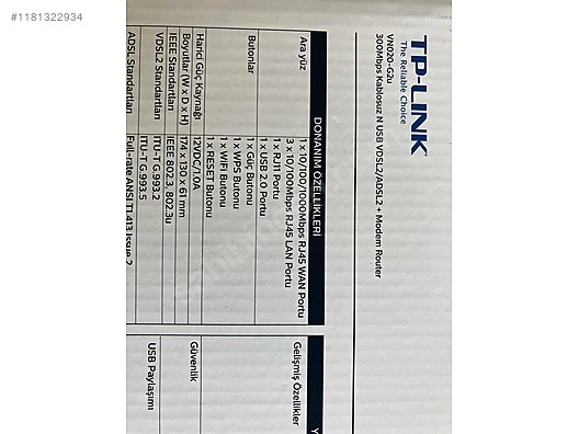 VDSL2/ADSL2 Modem - VDSL Modem ilanları uygun fiyatlarıyla sahibinden ...