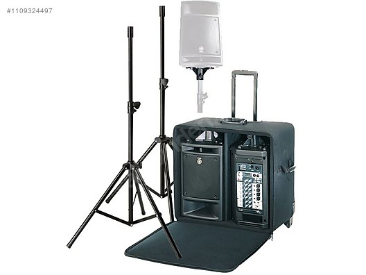 Yamaha Stagepas300 + 2stand +1mix stand + orjinal teker çantası