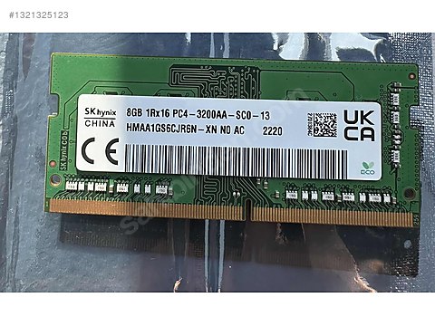 SK hynix DDR4 TEK SLOT 8GB RAM 3200 MHz sahibinden.comda - 1321325123